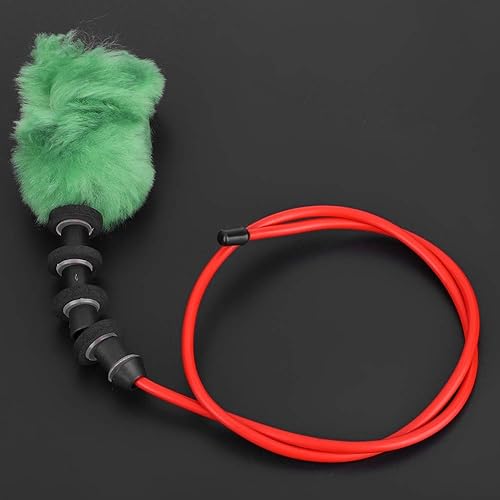 Miniatura 4 de Fydun Barril de paintball de lana, limpieza de cuerda de escobilla de goma (verde)