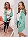 ZESICA Women's Fall 2025 Long Batwing Sleeve Open Front Chunky Knit Cardigan Sweater,Green,Small