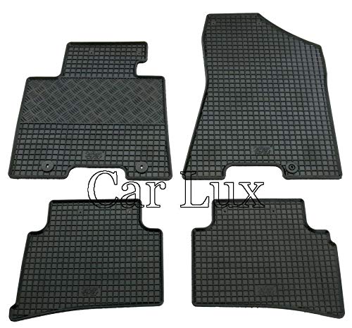 Car Lux DUO00658 - Alfombra Protector Maletero + Alfombrillas de Goma a Medida Conjunto para Tucson Desde 2015-