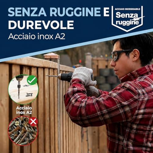 #8-3-1/8" Tornillos para Exterior de Madera y Cerca 4x80mm Acero Inoxidable Cabeza Plana para Deck Rosca Parcial 4mm Resistente 80mm Largo 25 Piezas Antióxido A2 miniatura 3
