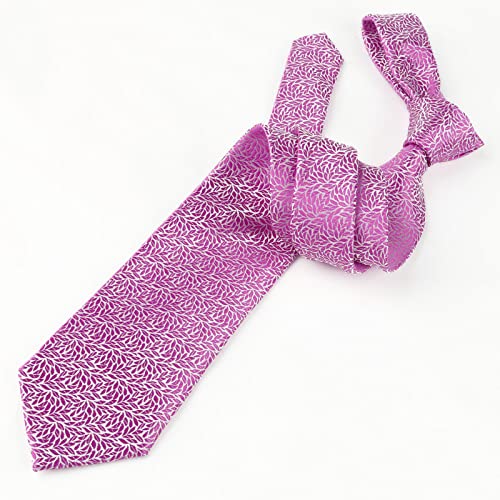 Image of Alizeal Mens 3.15inches Leaf Flower Pattern Tie Set | Floral Pattern Pocket Square Perfect for Fall Winter Business and Holiday Events