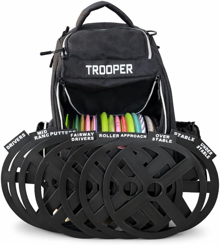 3DAmbitions 3D Printed Disc Golf Bag Dividers — Full Set of 9 Organizational Inserts (Drivers, Fairway, Mid, Roller, Approach, Putters, Stable, Under/Over-Stable) — PLA Disc Golf Bag Organizer