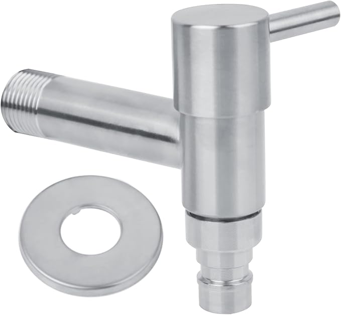 AUNMAS Grifo de Agua para Lavadora G1/2, Grifo de Agua Fría de Acero…