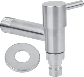 AUNMAS Grifo de Agua para Lavadora G1/2, Grifo de Agua Fría de Acero Inoxidable Grifo Montado en la Pared para Lavandería Baño Jardín Fregona Piscina