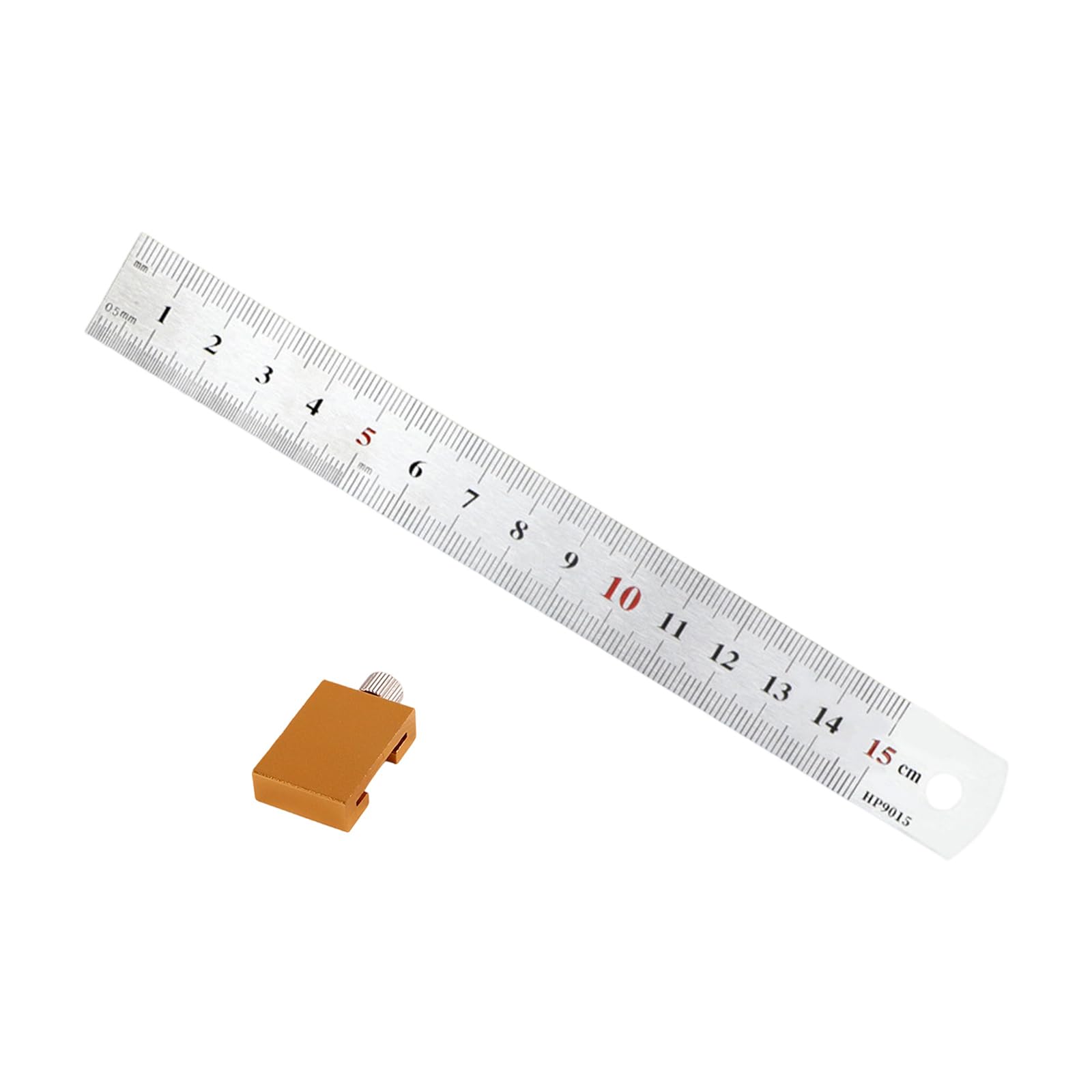 Kalttoy 15Cm Professional Woodworking Scale With Alignment Block Aluminum Marking Ruler For Enhances Accuracy In Woodcraft Tasks Furniture Making Measurement Tool