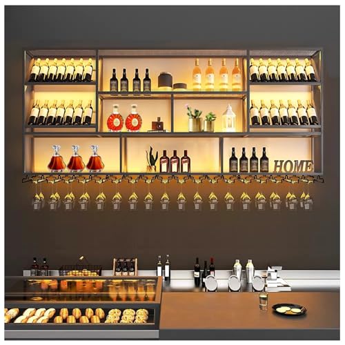 TTYXSUEPT 51Inch Wall Mounted Wine Rack, 3 Tiers Large Bar