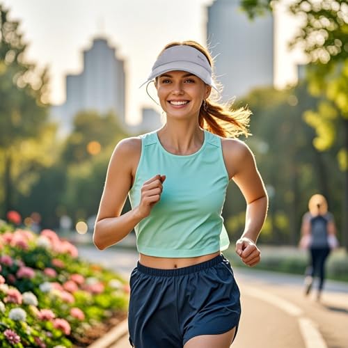 Image of Marrywindix Sport Wear Athletic Visor Sun Sports Visor Hat Adjustable Cap with Retractable Brim for Women and Men