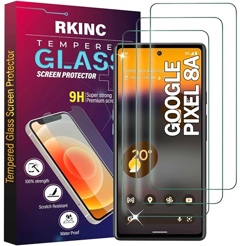 RKINC 3 Stück Panzerglas Schutz Glas für Google Pixel 8A Panzer HD Displayschutzfolie 0 33 mm kratzfest blasenfrei splitterfrei lebenslangeGarantie