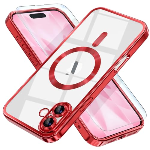 Image of Misea Magnetic for iPhone 17 Case Compatible with MagSafe Red