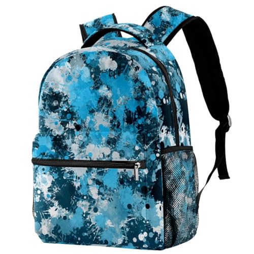 Sac à dos d'école pour adolescentes et garçons au look peinture multicolore