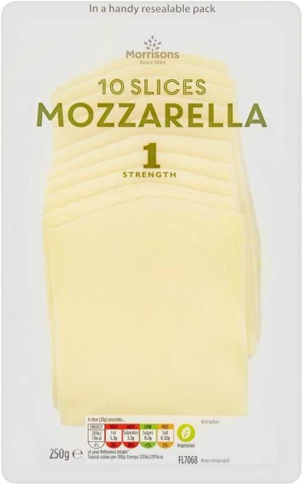 Morrisons 10 Slices Mozzarella, 250g Amazon.co.uk Grocery