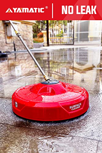 Yamatic 15" 3600Psi Pressure Washer Surface Cleaner With 2 Extension Wands, Professional Upgrade Power Washer Surface Cleaner, Pressure Washer Attachment For Driveway, Floor, Patio, Deck(Red) #TOP5