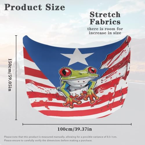 Image of Coqui Frog Car Hood Cover Protector for SUV Sedans Trucks 59x39 Inch Stretchable Car Hood Wrap Blankets Waterproof Sun Proof Auto Patriotic Decorations