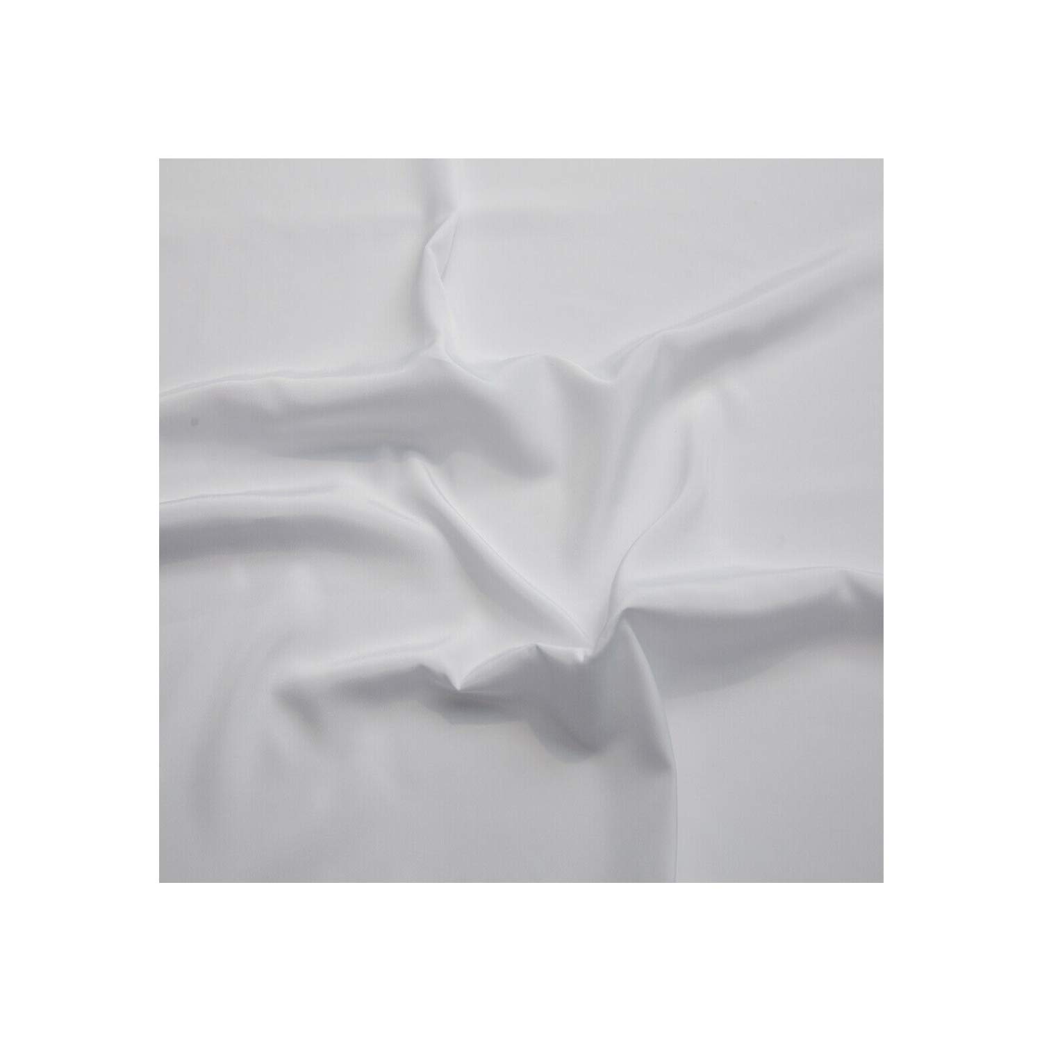 Fabrics King Online White Premium Crepe De Chine Fabric Silky Plain Dyed 45" - 112Cm Wide Per Metre (, 1 Metre)