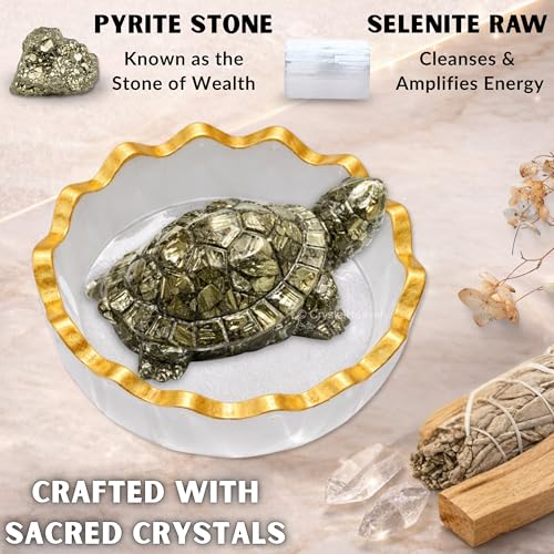 Image of Pyrite Tortoise Original Certified - Pyrite Turtle Energy Symbol