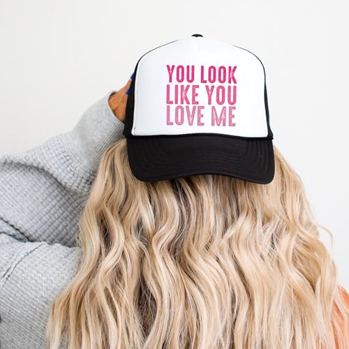 Image of You Look Like You Love Me Trucker Hat Country Song Lyrics Adult Classic 5 Panel Mesh Snapback