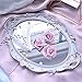 PortPlugs Mirrored Tray,Decorative Mirror for Perfume Organizer Jewelry Dresser Organizer Tray and Display,Vanity Tray,Serving Tray,9.8 inch x 14 inch (Golden Gray)