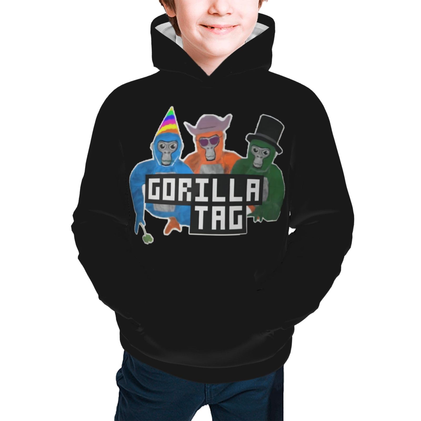Melbrakin Gorilla Tag Youth Hoodie Sweatshirt Pullover Sweatshirt Casual Basic Pullover Hooded Sweatshirt Hoodie for Boys or Girls