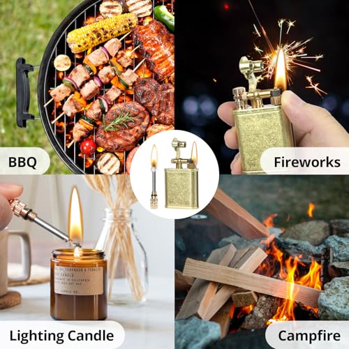 CHOICEDC Vintage Trench Lighter, Permanent Match, Cool Pipe Lighter, Unique Metal Lighters, Antique Kerosene Lighters Fluid Refillable, Reusable Waterproof Forever Matches, Classic Gift for Men - Image 8
