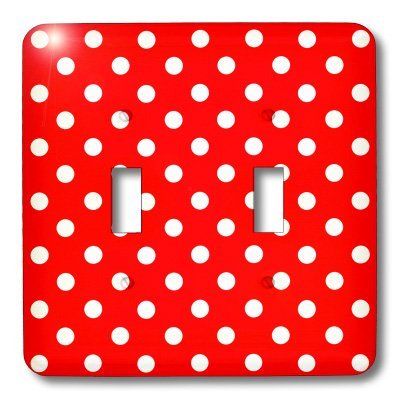 Interrupteur à bascule double rouge à pois pour égayer une chambre enfant