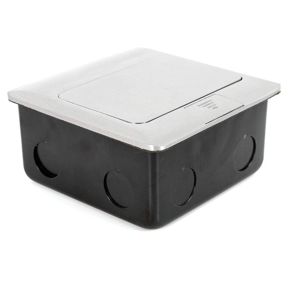 Vloerstopcontact, intrekbaar stopcontact, inbouwstopcontact voor tafelblad in keuken, kantoor (2-voudig goud Vloerstopcontact, intrekbaar stopcontact, inbouwstopcontact voor tafelblad in keuken, kantoor (2-voudig goud