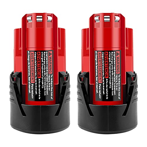 ADVTRONICS 2 Piezas 12V 3,5Ah Li-Ion Batería Compatible con M12 M...