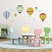 DECOWALL DA-1711 Colourful Hot Air Balloons Kids Wall Decals Wall Stickers Peel and Stick Removable Wall Stickers for Kids Nursery Bedroom Living Room