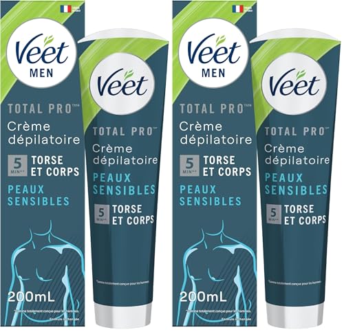 Veet Men - Crème Dépilatoire Homme - Peaux Sensibles -