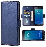 Compatible with Samsung Galaxy J2 Pure J2 Core 2018 2020 J 2 Dash 2J Shine 2019 Wallet Case Wrist Strap Lanyard Flip Card Phone Cover for J2Core J2Dash J2Pure J2Shine SM-J260A J260A Women Men Blue -  WWAAYSSXA