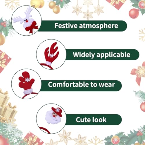 EIYVPRA 4 Pieces Christmas Headbands, Christmas Headbands, Christmas Headbands, Christmas Headbands, Christmas Headbands - Image 3