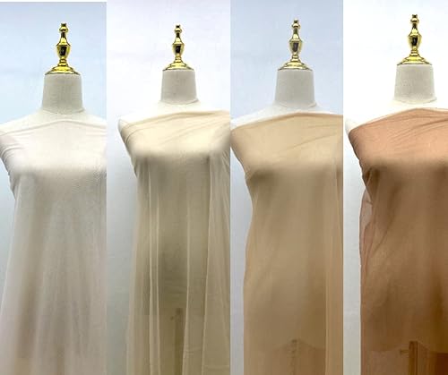 Luxurious Stretch Tulle Fabric in Brown Nude - 5 Yards of Soft, Sheer Perfection for Fashion & Decor 4 Luxurious Stretch Tulle Fabric in Brown Nude - 5 Yards of Soft, Sheer Perfection for Fashion & Decor - Image 3