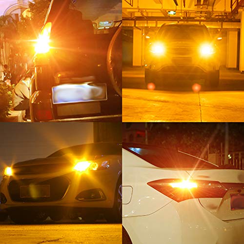 Boodlied 14.8Watts 9-30V Super Bright 1157 Bay15D 2357 2057 Led Bulbs Amber/Yellow 144-Smd 3014 Chips For Car Rv Reverse Lights Turn Signal Lights.2-Pack. #TOP5