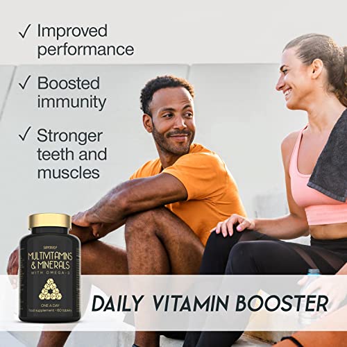 Multivitamins and Minerals with Omega 3 - Multivitamin Tablets for Men & Women - Adult Multi Vitamins with 100% Daily Dose of Iron, Zinc, Vitamin D, C, B12 - 26 Nutrients & Supplements - 60 Tablets - Image 3