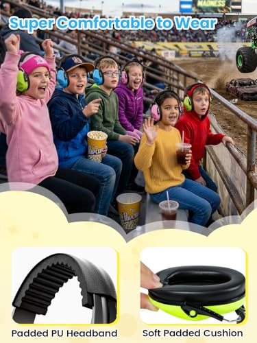 Image of Dr.meter 12Pack Ear Muffs for Noise Reduction: 27.4SNR Noise Cancelling Headphones for Kids Adults, EM100 Adjustable Classroom Hearing Protection Earmuffs for Monster Jam, Concerts, Kid Autism Sensory