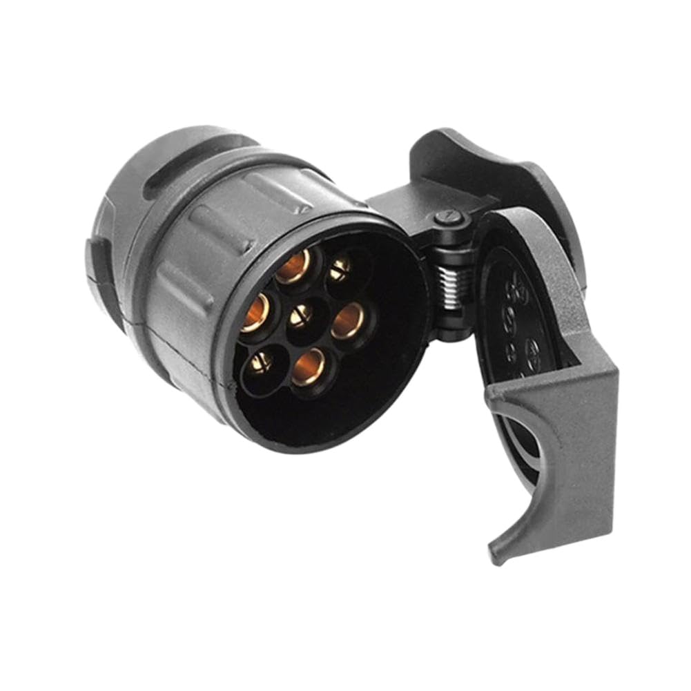 Wasserdichter 13- bis 7-poliger Stecker für Anhänger, Wohnwagen, Adapter, Buchse, kompatibel mit Anhängern nach europäischem Standard