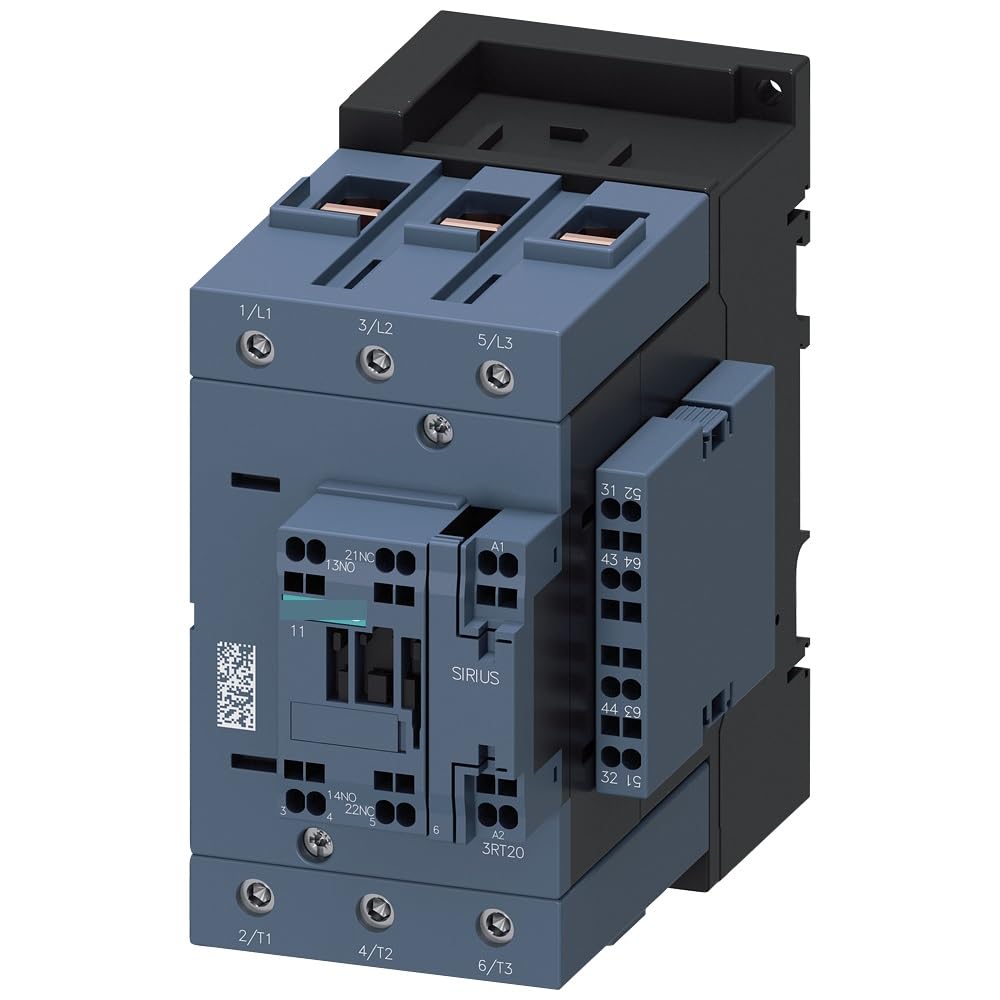 WPOIYHGBY Power contactor AC-3 80 A 37 kW / 400 V 2 NO + NC 110 AC 50 Hz 3-Pole 3S. Size S3 Cage clamp Connection 3RT2045-3AF06