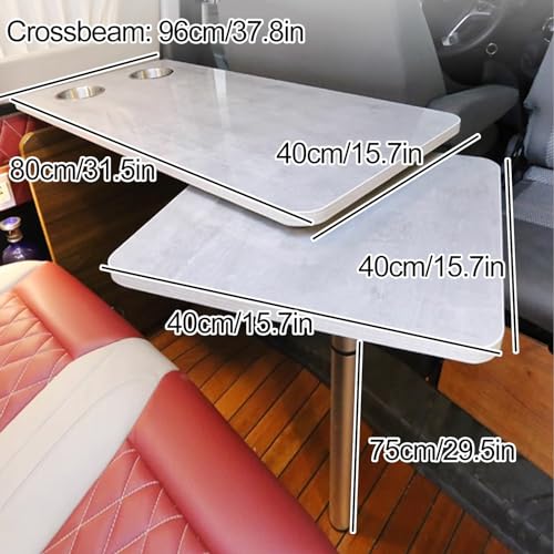 Table de camping-car pliable rotative et flottante murale - 7