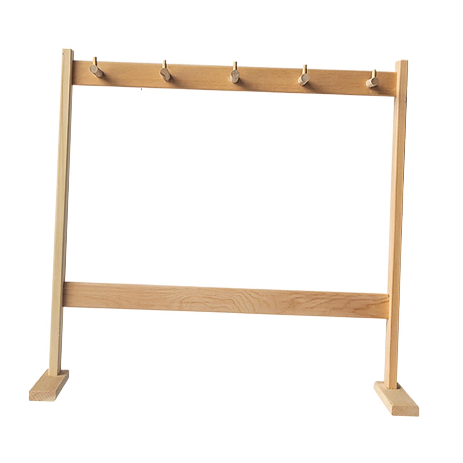 Klangständer Aus Holz, Dekorativer Ständer für 5 Klangspiele, Präsentationsständer für Den Schreibtisch