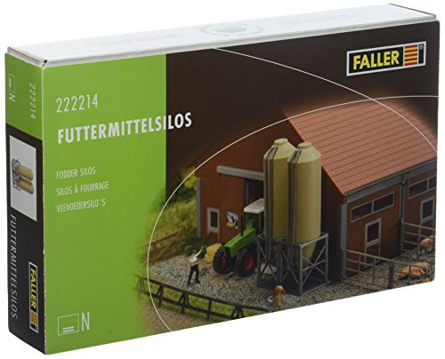 Preisvergleich Produktbild Faller FA 222214 - Futtermittelsilos, Zubehör für die Modelleisenbahn, Modellbau