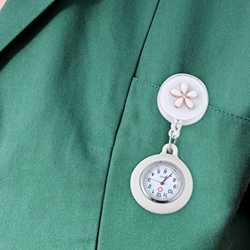 Relógio de enfermeira Nicerio, relógio para pendurar para enfermeira, relógio de lapela para enferme