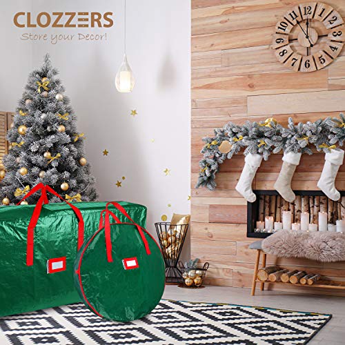Large Christmas Tree Bag, Fits Trees Up To 9 Feet Tall - Measures 65 X 15 X 30” Heavy Duty, Dust Protection And Water Resistant, Durable Zipper Closure And Sturdy Handles, Green #TOP6
