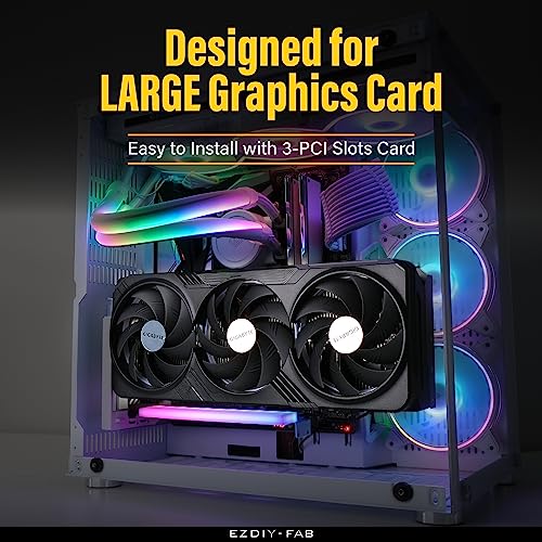 Soporte vertical PCIe 4.0 GPU blanco para corregir caídas de tarjeta de video con luz ARGB 5