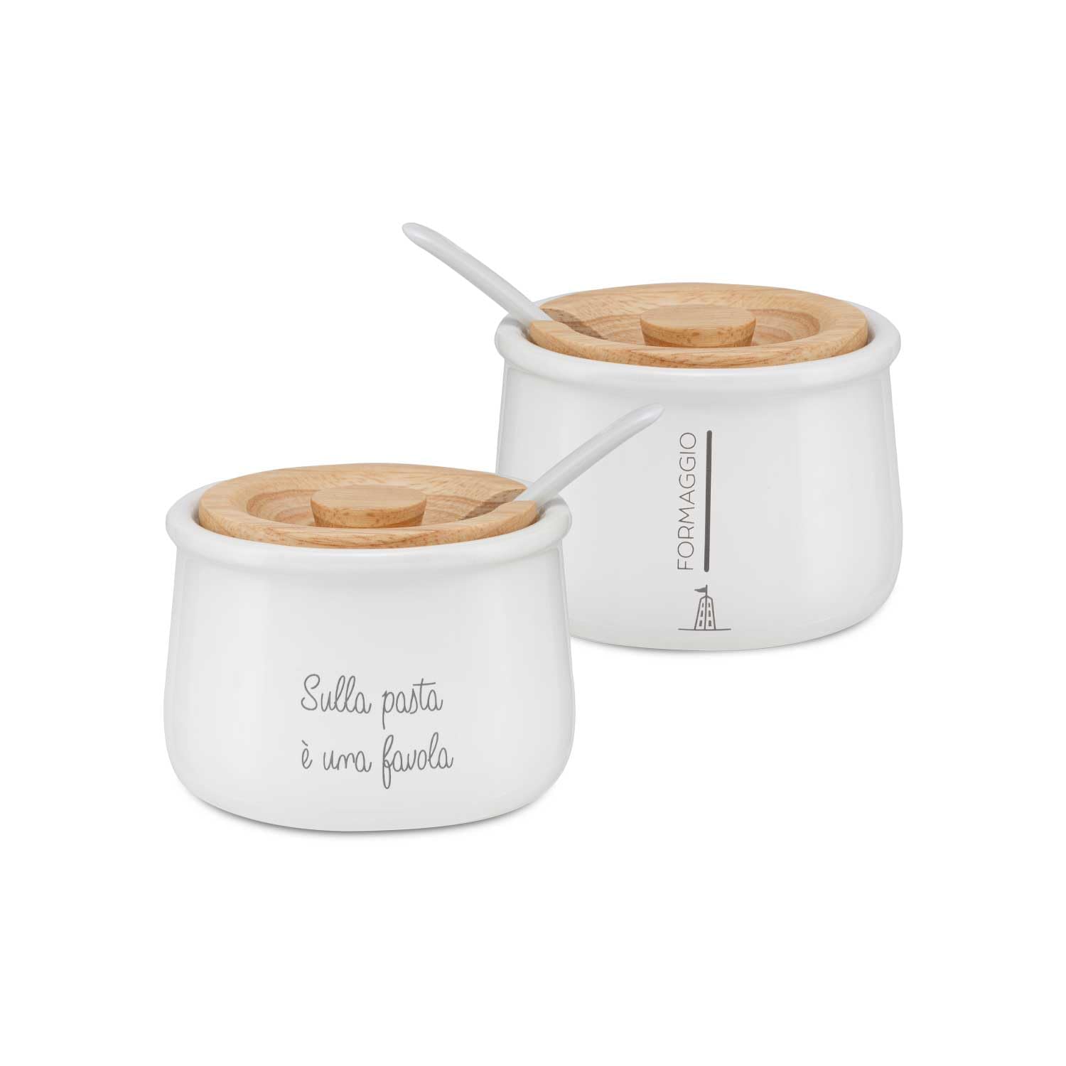 LA PORCELLANA BIANCA - Gli Onesti Portaformaggio Gift Box, Stoneware