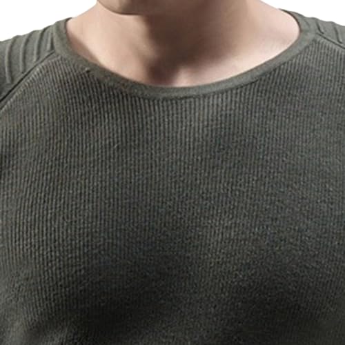 Mens Slim Long Sleeve Knit Pullover Fall Solid Color Basic Male Knitted Sweater Crew Neck Casual Knits Sweaters2
