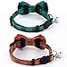 SuperBuddy 2 Pack/Set Cat Collar Breakaway with Bell - Bowtie Style for Kitty Adjustable 7.8-10.2