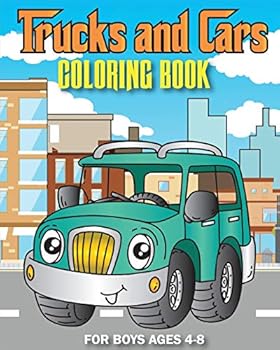 Trucks and Cars Coloring Book