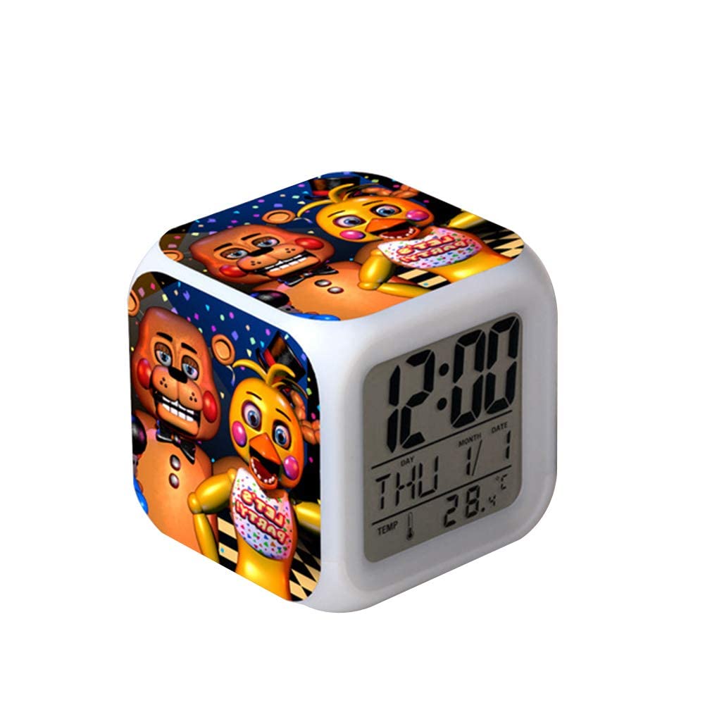 Réveil LED FNAF Bonnie Foxy Fazbear - Veilleuse USB Enfant, Horloge Multifonction Avec Chargeur