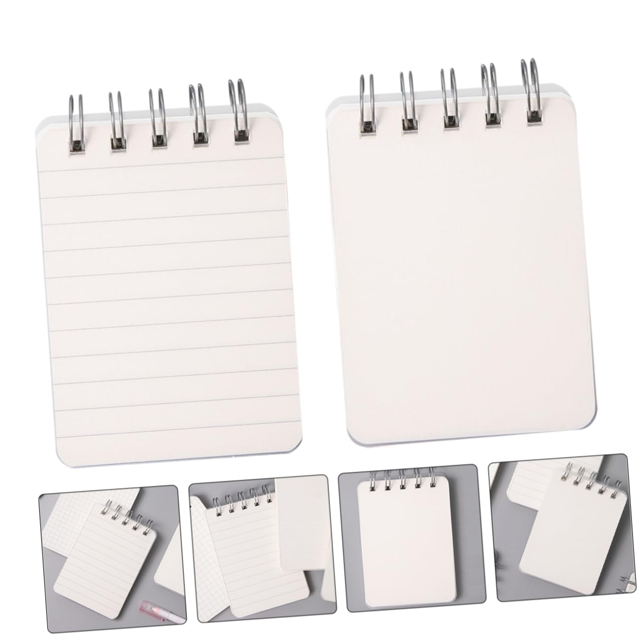 Artibetter 5 Ensembles Mini Ordinateur Portable Portable École Gouverné Cahiers Mignons Plaine Joli Cahier Cahiers À Spirale Cahiers Et Journaux Mini Cahier Doublé Blanche Le Fer 4 Pièces * 5