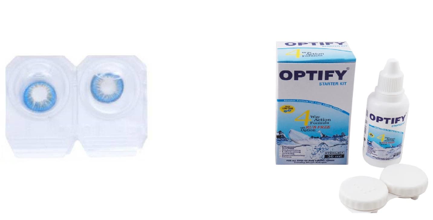 Optify Monthly Color Contact Lenses With Solution (Zero Power,Light Blue,Pack of 1) (B0BL7NPJY8) Amazon Price History, Amazon Price Tracker