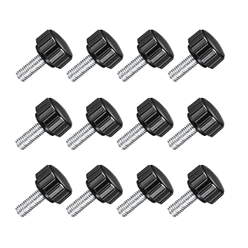 TA-VIGOR 12Pcs M5 x 15mm Male Thread Knurled Clamping Knobs Grip